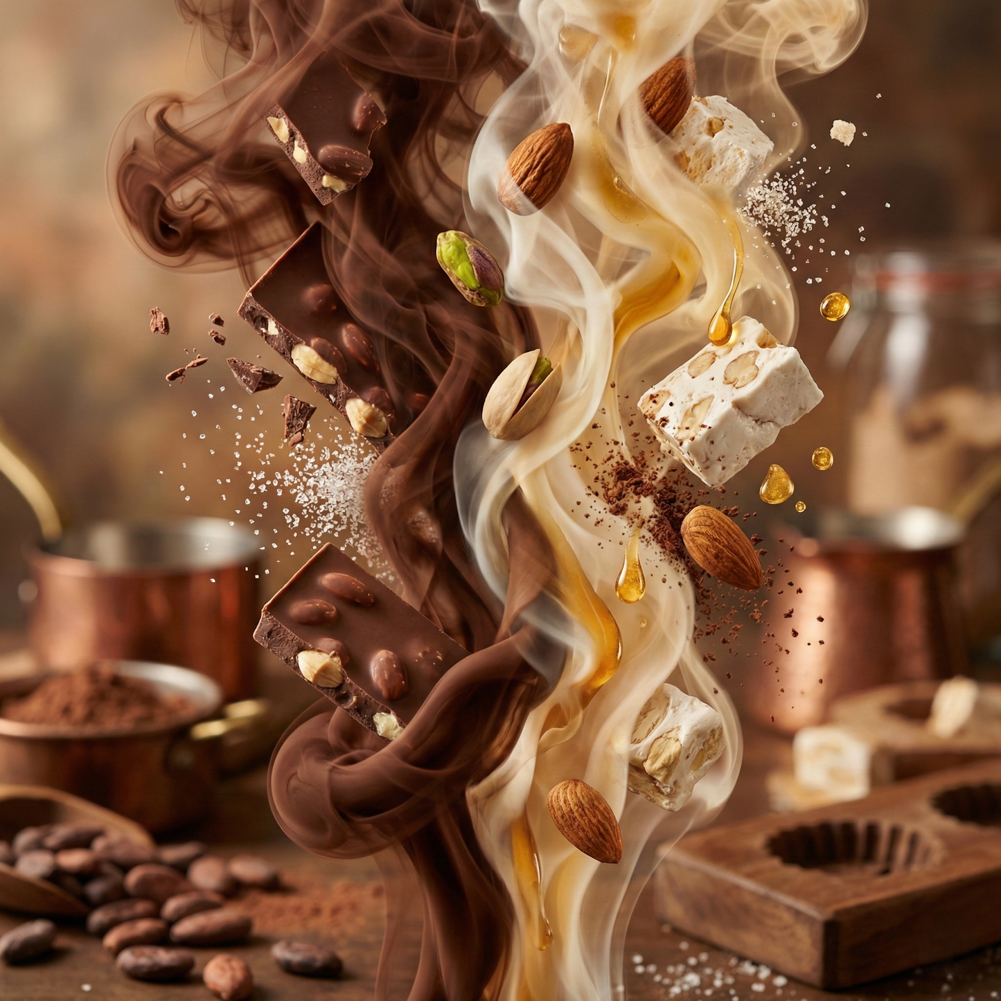 Crème au Nougat – Premium Soja-Duftkerze – Crème Edition